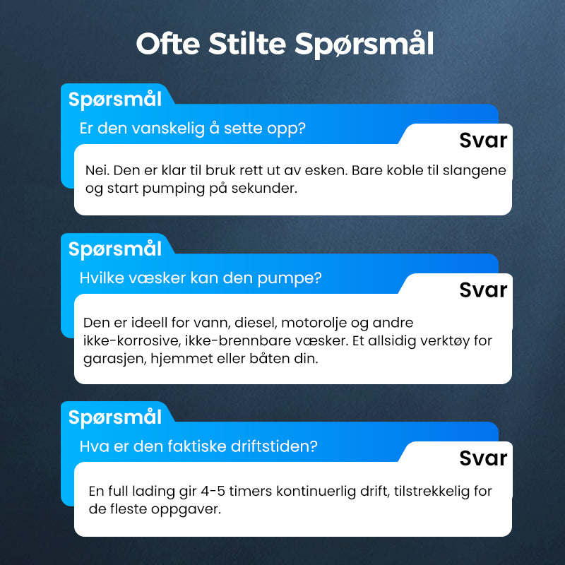🔥Siste dag med 48 % rabatt på begrenset tid!🔥Høyeffekts olje- og vannpumpesett