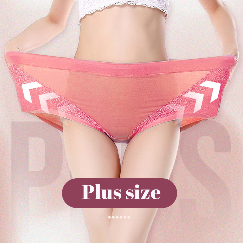 🔥 50% RABATT 💝 Plus Size Høytlivstruser i Myk Bomull – Lekkasjesikkert Beskyttelse & Maksimal Komfort hele Dagen! 🩷