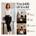 🔥 60% RABAT👖Damebukse med Høyt Liv & Stretch – Smal Passform med 3-Knappsdetalj