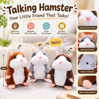 🐹 Spesialtilbud på siste dag – 50 % rabatt! ✨Snakkende hamster-kosedyr – gjentar alt du sier, nikker automatisk med hodet, kjempemorsomt for både barn og voksne.🎁