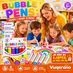 🔥 50% RABATT 🎨 Bubble Pens – 6 Farger med Varmeaktivert 3D-Effekt