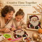 🎄 50% RABATT – Jul-DIY diamantmalingssett – 5 klassiske motiv – avslappende håndarbeid – komplett sett med ramme – perfekt julegave