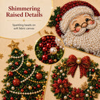 🎄 50% RABATT – Jul-DIY diamantmalingssett – 5 klassiske motiv – avslappende håndarbeid – komplett sett med ramme – perfekt julegave