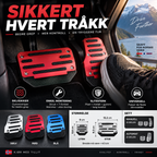 🚗 🔥 50% RABATT | Sklisikkert pedalsett til bil – sporty design & bedre grep