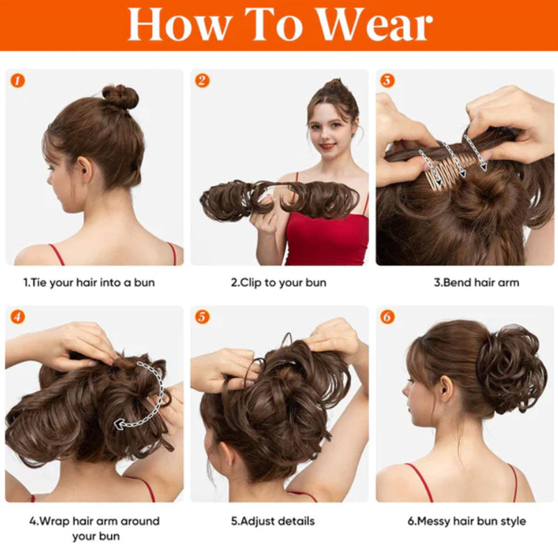 🌸 50% OFF NOW! 🌸Messy Side Comb Clip In Bun Hair Accessory