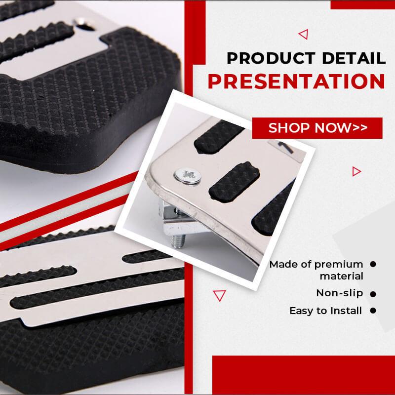 🚗 🔥 50% RABATT | Sklisikkert pedalsett til bil – sporty design & bedre grep