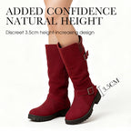 🔥 SISTE DAG – 60% RABATT 👢 Slouchy Boots til Dame – Myk Semsket Look, Strikket Mansjett & Solid Såle