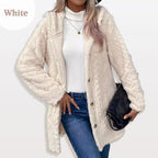🔥 OVER 60% RABATT ❄️ Varm hettejakke med diamantmønster til dame – Myk, Varm & Elegant til Hverdags