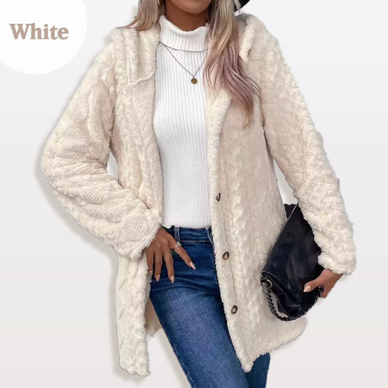 🔥 OVER 60% RABATT ❄️ Varm hettejakke med diamantmønster til dame – Myk, Varm & Elegant til Hverdags
