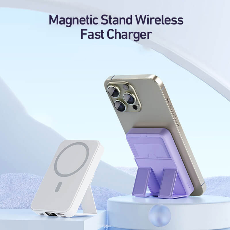🎁 2026 NYHET – 50 % RABATT! 💥 22,5 W 10000 mAh Magnetisk trådløs powerbank med stativ