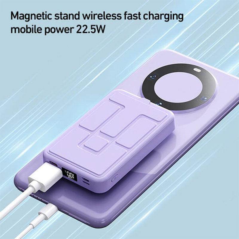 🎁 2026 NYHET – 50 % RABATT! 💥 22,5 W 10000 mAh Magnetisk trådløs powerbank med stativ