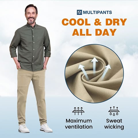 🔥HOT SALE 49 % RABATT🥰 MultiPants – Slitesterke cargobukser med mange lommer og høy elastisitet