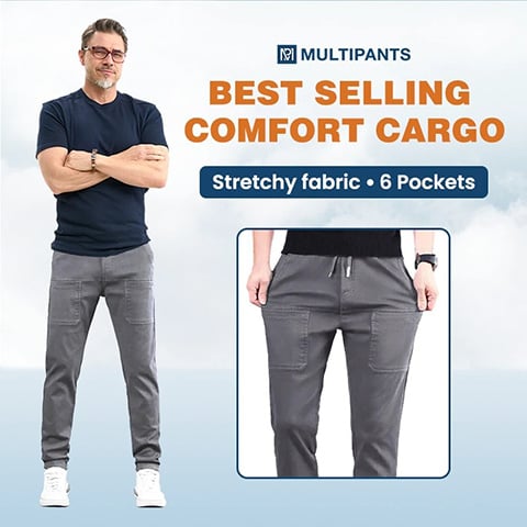 🔥HOT SALE 49 % RABATT🥰 MultiPants – Slitesterke cargobukser med mange lommer og høy elastisitet