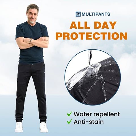 🔥HOT SALE 49 % RABATT🥰 MultiPants – Slitesterke cargobukser med mange lommer og høy elastisitet