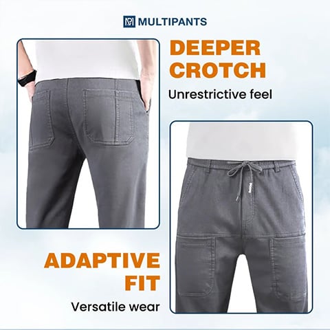 🔥HOT SALE 49 % RABATT🥰 MultiPants – Slitesterke cargobukser med mange lommer og høy elastisitet