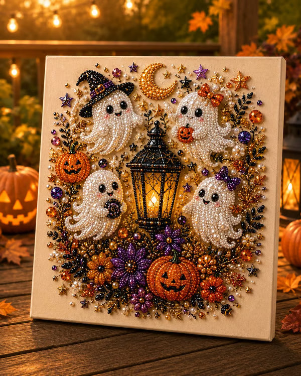🎃 50 % RABATT ✨ Halloween Diamantmaling – Spøkelser, Hekser & Magiske 3D-motiver