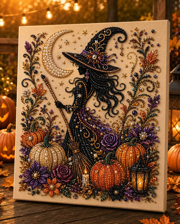 🎃 50 % RABATT ✨ Halloween Diamantmaling – Spøkelser, Hekser & Magiske 3D-motiver
