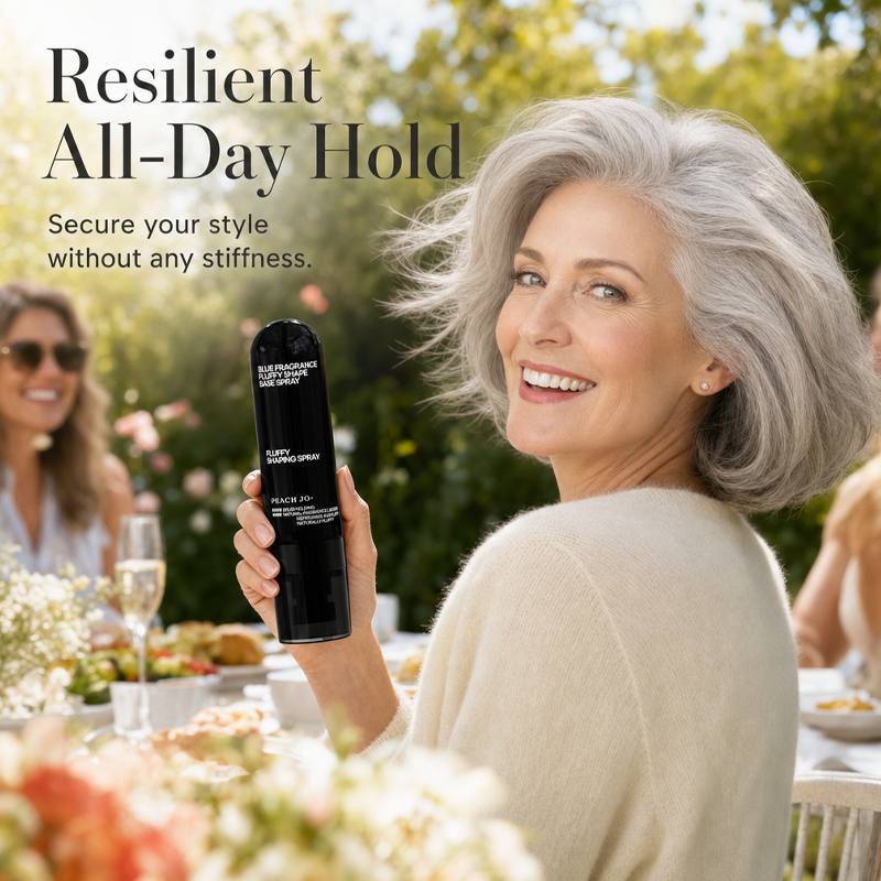 🎉 50% RABATT 💇 Volumgivende Hårspray med Ferskenduft – Naturlig Løft, Fleksibelt Hold & Lett Finish