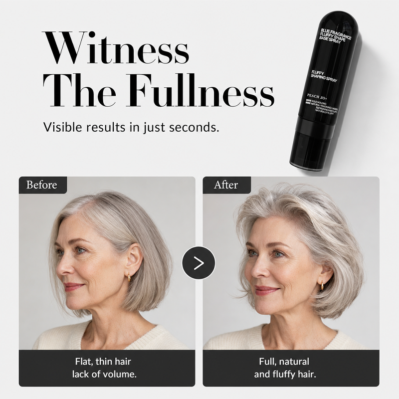 🎉 50% RABATT 💇 Volumgivende Hårspray med Ferskenduft – Naturlig Løft, Fleksibelt Hold & Lett Finish