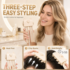 🎉 OVER 48 000 SOLGTE 🔥 OVER 50% RABATT 💇 Trådløs Oppvarmet Volumklemme – Raskt Rotløft for Fint & Flatt Hår