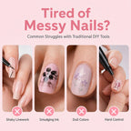 💅 50% RABATT – 24-fargers dobbeltsidige neglekunstpenner | Fin spiss og penseltupp for DIY-negledesign