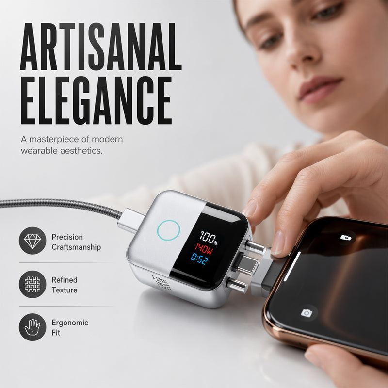🔥 50% RABATT 🔋 Smart USB-C Ladebeskytter med LED-display – Opptil 140W, Automatisk Frakobling & Temperaturkontroll