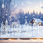 🎄 50% RABATT | Julelandsby vindusdekor – 78 gjenbrukbare statiske klistremerker