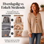 🔥 OVER 40% RABATT 🍂 Damegenser med V-hals – Avslappet Passform, Enkel å Style & Perfekt til Hverdags