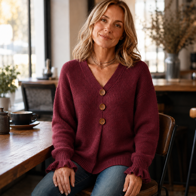 🔥 OVER 40% RABATT 🍂 Damegenser med V-hals – Avslappet Passform, Enkel å Style & Perfekt til Hverdags