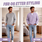🔥 50% RABATT 👕 Herre Lagdelt Vaffelgenser – Avslappet Passform, Teksturert & Enkel å Style