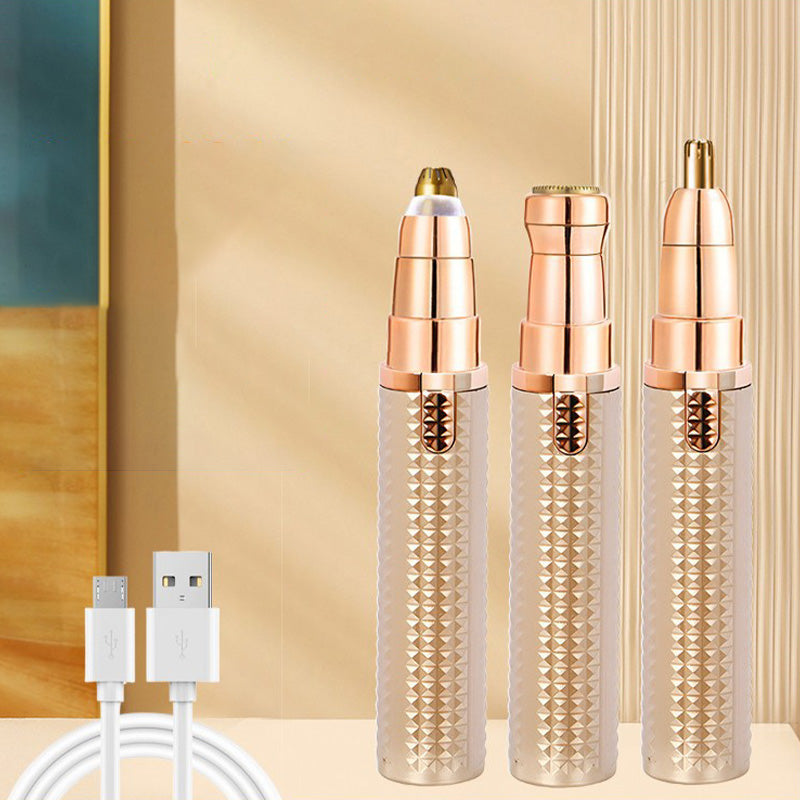 🔥 50% RABATT ✨ Bærbar 3-i-1 Elektrisk Trimmer – For Øyenbryn, Ansikt & Kropp