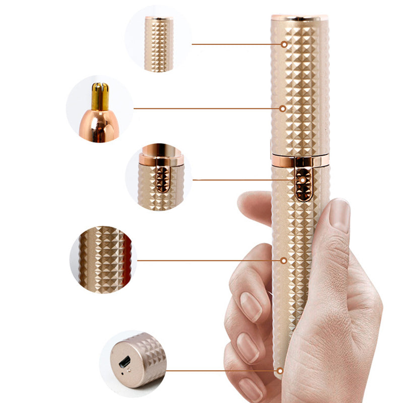 🔥 50% RABATT ✨ Bærbar 3-i-1 Elektrisk Trimmer – For Øyenbryn, Ansikt & Kropp