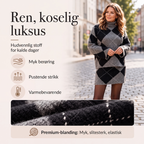 🔥 50% RABATT 🍂 Rutemønstret Strikkegenser & Skjørt-sett til Dame – Elegant, Mykt & Perfekt for Høst og Vinter