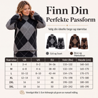 🔥 50% RABATT 🍂 Rutemønstret Strikkegenser & Skjørt-sett til Dame – Elegant, Mykt & Perfekt for Høst og Vinter