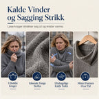 🔥 50% RABATT ❄️ Ensfarget Kabelstrikket Genser med Rullekrage til Dame – Varm, Myk & Elegant
