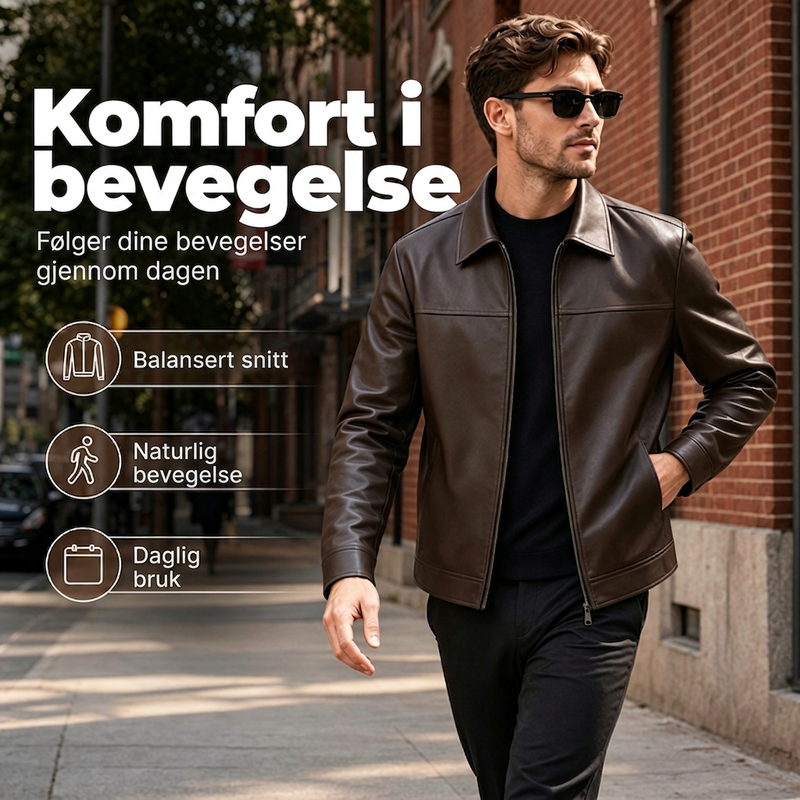 🔥 50% RABATT 😎 Raffinert Urban Skinnlook-jakke til Herre – Skarp, Allsidig & Enkel å Style