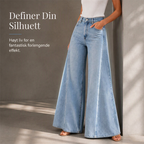 🔥 50% RABATT 👖 Damejeans med Høyt Liv & Vide Ben – Retro, Flatterende & Enkel å Style