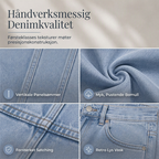 🔥 50% RABATT 👖 Damejeans med Høyt Liv & Vide Ben – Retro, Flatterende & Enkel å Style