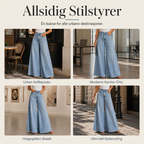 🔥 50% RABATT 👖 Damejeans med Høyt Liv & Vide Ben – Retro, Flatterende & Enkel å Style