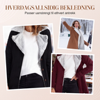 🔥 50% RABATT 🧥 Elegant & Varm Jakke med Slagkrage til Dame – Myk, Flatterende & Perfekt for Høst og Vinter