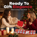 🎄 50% RABATT | Julekort for pengegaver – med lommer, hilsen & gavekonvolutt