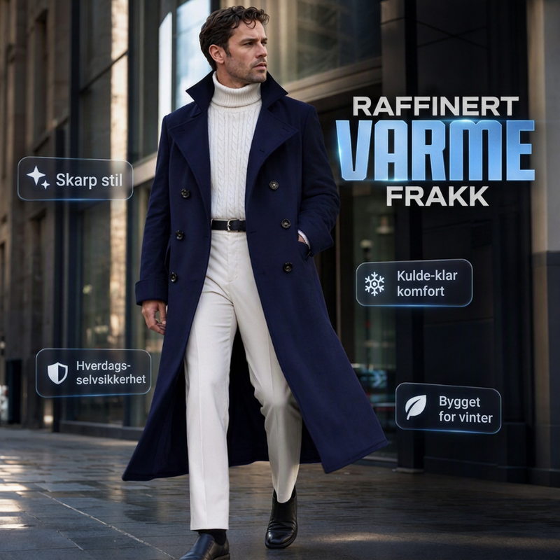 🔥 50% RABATT 🧥 Elegant Herrefrakk – Raffinert Passform, Behagelig Varme & 12 Farger