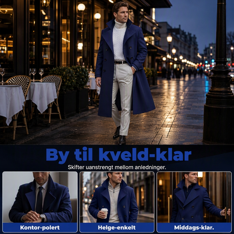 🔥 50% RABATT 🧥 Elegant Herrefrakk – Raffinert Passform, Behagelig Varme & 12 Farger