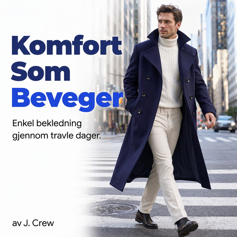 🔥 50% RABATT 🧥 Elegant Herrefrakk – Raffinert Passform, Behagelig Varme & 12 Farger