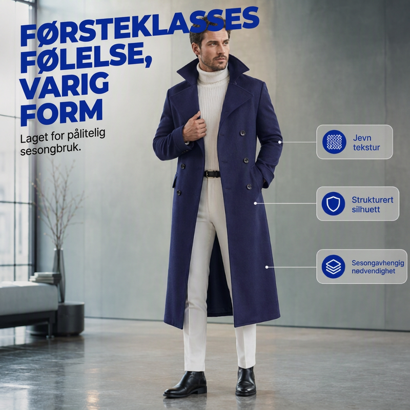 🔥 50% RABATT 🧥 Elegant Herrefrakk – Raffinert Passform, Behagelig Varme & 12 Farger