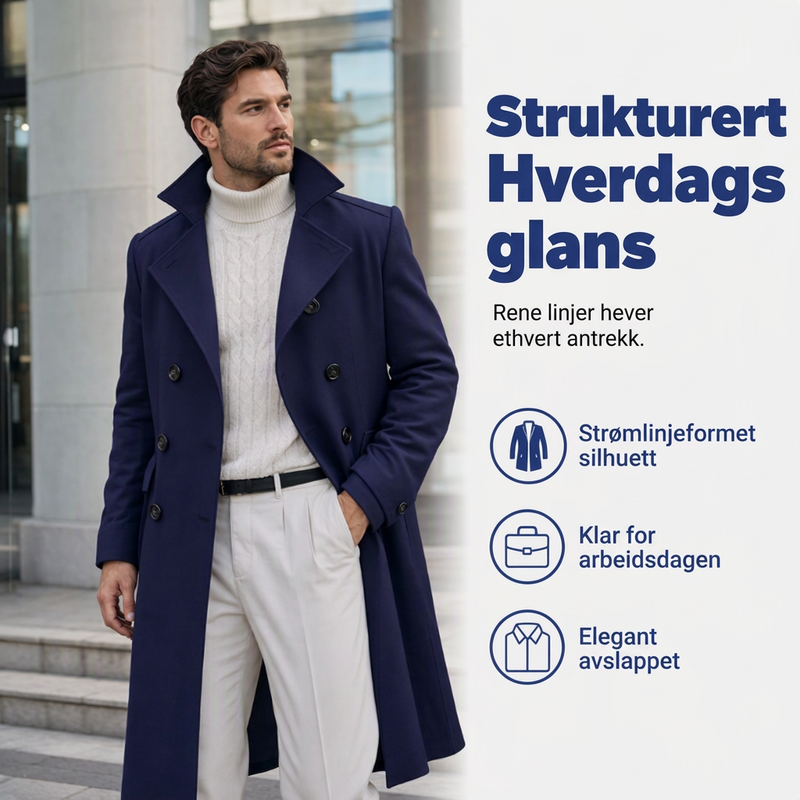 🔥 50% RABATT 🧥 Elegant Herrefrakk – Raffinert Passform, Behagelig Varme & 12 Farger
