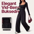 🔥 50% RABATT ✨ Jumpsuit med Firkantet Hals & Vide Ben – Elegant, Smigrende & Komfortabel