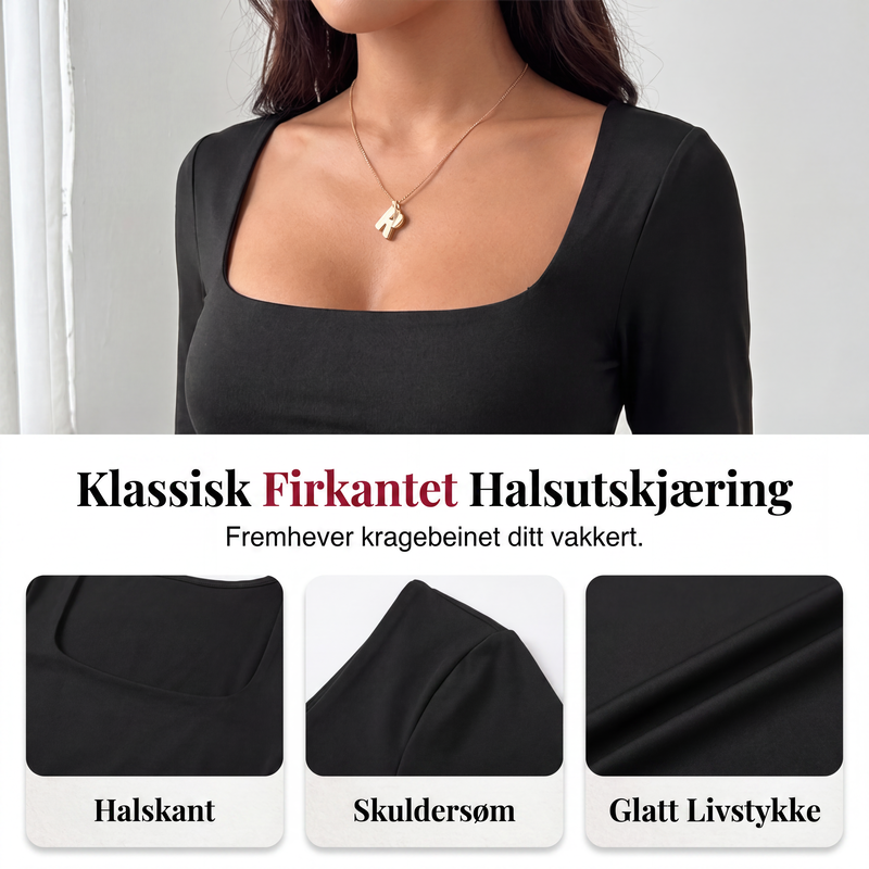 🔥 50% RABATT ✨ Jumpsuit med Firkantet Hals & Vide Ben – Elegant, Smigrende & Komfortabel