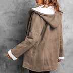 🔥 60% RABATT 🧥 Damejakke i Imitert Semsket Skinn med Plysjfôr – Myk, Varm & Elegant