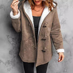 🔥 60% RABATT 🧥 Damejakke i Imitert Semsket Skinn med Plysjfôr – Myk, Varm & Elegant